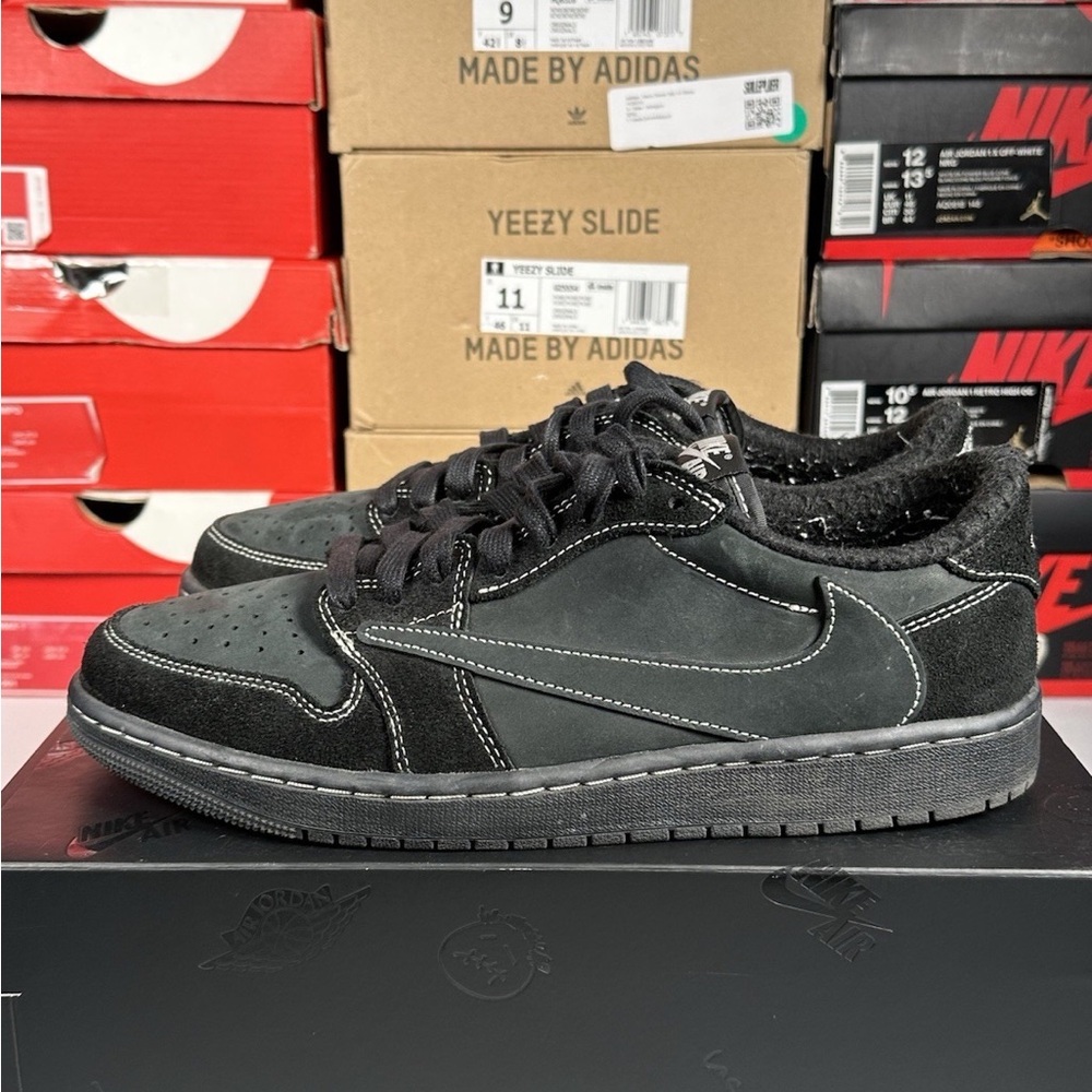 Size - Air Jordan 1 Retro Low OG SP x Travis Scott Black Phantom 2022 - Picture 8 of 9